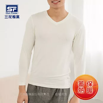 【三花棉業】717_三花急暖輕著男V領衫L米