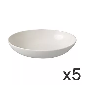 [MUJI 無印良品]米白瓷橢圓盤/小/5入