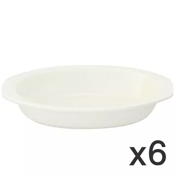 [MUJI 無印良品]米白瓷耐熱橢圓形烤盤/小/6入