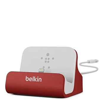 Belkin Charge Dock 鋁質 傳輸 充電底座 iPhone 5紅色