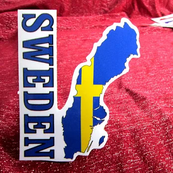 【國旗商品創意館】瑞典國旗地圖抗UV、防水貼紙/Sweden/世界多國款可選購