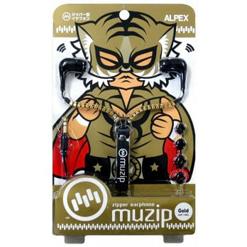 【Muzip】Zipper earphone 拉鍊耳機 金色金色
