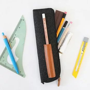 indigo質感毛氈V.2-文青筆袋(鐵灰)