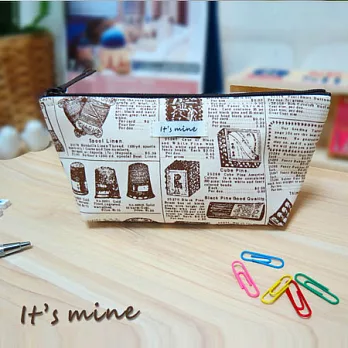 It’s mine 寬底筆袋包系列-瘋手作-米