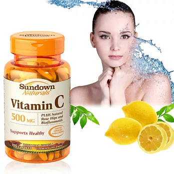 Sundown日落恩賜 美麗C-500 PLUS 玫瑰果錠(100錠/瓶)