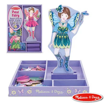 美國 Melissa & Doug 木製站立式 磁力換裝娃娃組【花仙子】- 學習組合搭配、手眼協調