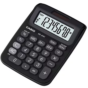 CASIO 卡西歐Colorful 微時尚計算機 MS-6NC-BK