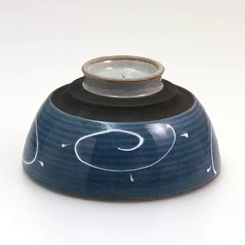 <有田燒>輕鬆端飯碗(一珍唐草,青)