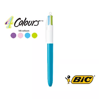 BIC 4 COLORS 1.0 粉彩四色筆藍