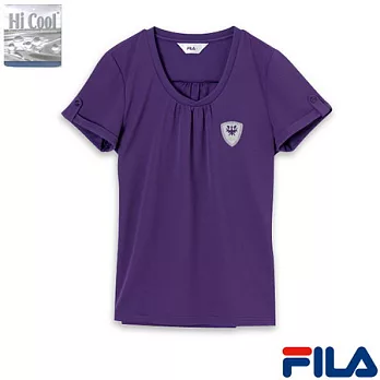 FILA女仕賽車風吸排T恤5TEN-1455-PL-S優雅紫