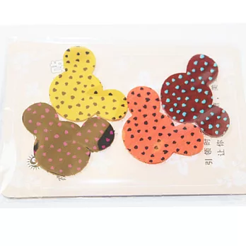 Emily愛美麗 彩色魔術發帖劉海貼4入/袋(顏色隨機)米奇桃心