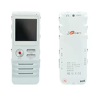 J-smart 專業MP3數位錄音筆 8G 白色