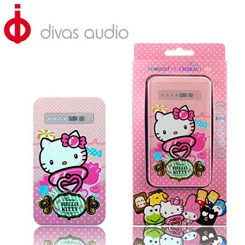 Divas【三麗鷗授權款】超薄型行動電源-凱蒂貓Hello Kitty