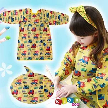 【Kids zoo】童趣防水長袖畫畫衣#開車小熊