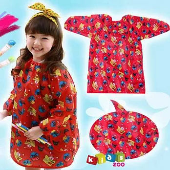 【Kids zoo】童趣防水長袖畫畫衣#讀書小熊