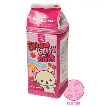 San-X 拉拉熊懶熊超市系列筆袋。牛奶盒。桃