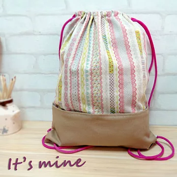 It’s mine 束口後背包系列-戀上布蕾絲-米