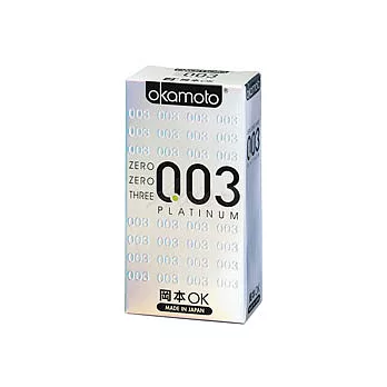 岡本003-PLATINUM 極薄保險套(6入裝)白金