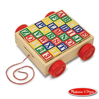 美國瑪莉莎 Melissa & Doug - ABC積木拖車