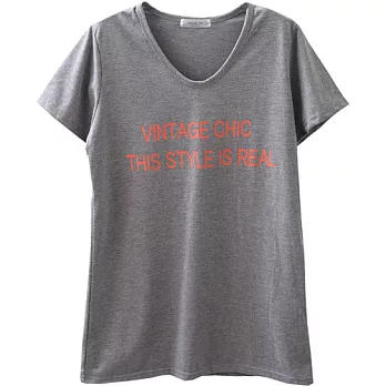 【韓國連線】韓國空運 VINTAGE字母長版T恤2色灰系