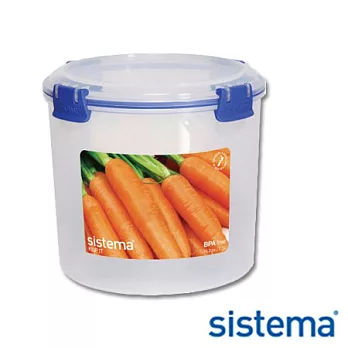 【Sistema】紐西蘭進口圓桶型收納扣式保鮮盒2.2L
