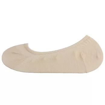 [MUJI 無印良品]女腳跟包覆足尖淺口隱形襪(消臭)米色23~25cm