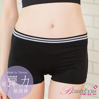 【BeautyFocus】台灣製超彈力無縫褲2434-黑色