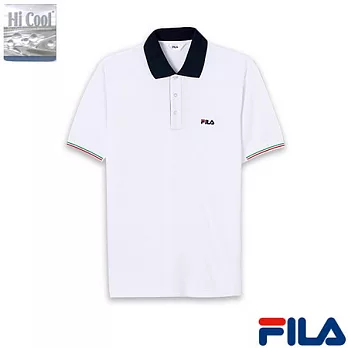 FILA男仕尊爵吸排POLO衫1PON-1401-WT-S純淨白