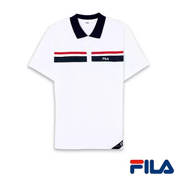 FILA男仕義式活力POLO衫1PON-1409-WT-M純淨白