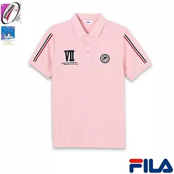 FILA男仕涼感吸排POLO衫1PON-1414-LPM型男粉