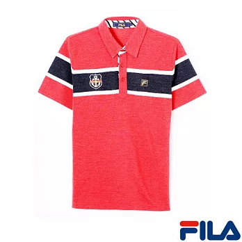FILA男仕義仕風情POLO衫1PON-1703-RD-M熱情紅