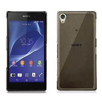 SONY Xperia Z2 D6503 超彈性矽膠霧透清水保護套-霧透黑