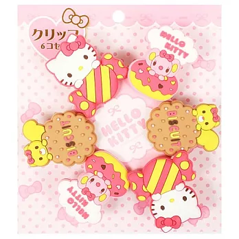 SANRIO HELLO KITTY橡膠造型夾組(1組6個入)