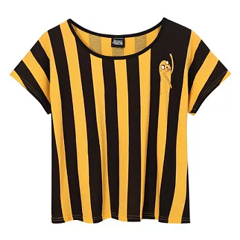 【CACO】探險活寶.授權款.老皮條紋短上衣(女)FREE鮮黃