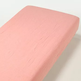 [MUJI 無印良品]柔舒水洗棉床包/D/粉紅色/雙人