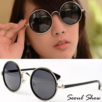 Seoul Show 復刻幻影 金屬圓框太陽眼鏡1315黑色