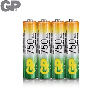 GP低自放鎳氫充電池4號750mAh (4入)
