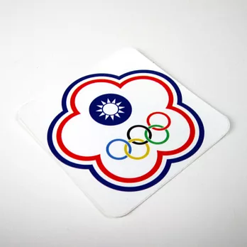【國旗商品創意館】中華奧林匹克會徽旗方形抗UV、防水行李箱貼紙/中華隊/中華台北/多國款可選購