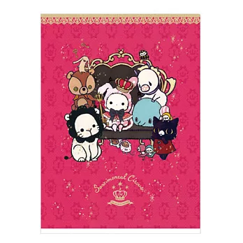 San-X 魔幻馬戲團國王鑰匙系列雙開A4文件夾。紅