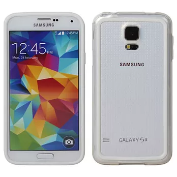 【BIEN】SAMSUNG S5 俏麗亮彩雙色保護邊框 (白)