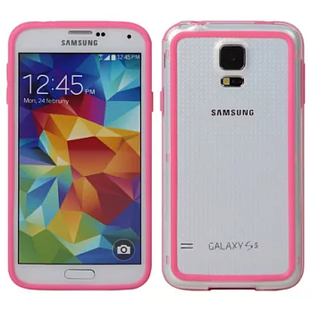 【BIEN】SAMSUNG S5 俏麗亮彩雙色保護邊框 (粉紅)