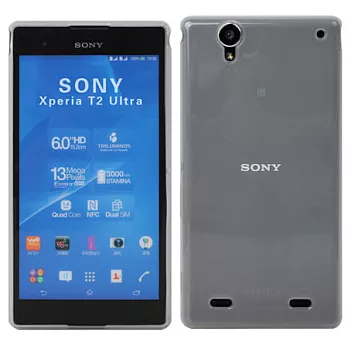 【BIEN】SONY Xperia T2 Ultra 俐落不沾機軟質保護殼 (霧白)