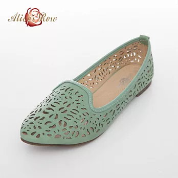 Alice’s Rose 英倫縷空造型樂福鞋36綠色