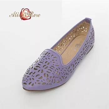 Alice’s Rose 英倫縷空造型樂福鞋36紫色