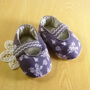 手縫ok!-嬰兒鞋B款-灰(拼布材料包)