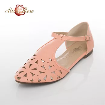 Alice’s Rose 甜美復古雕花瑪莉珍鞋36粉色