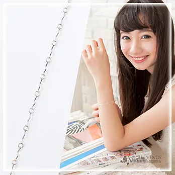 維克維娜俏皮閃電。亮面造型 926純銀手鍊