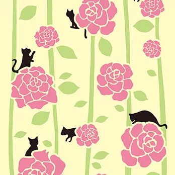 【taoru】小黑貓｜薔薇と貓 - 日本毛巾 34x80 cm