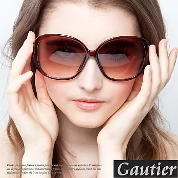 【Gautier】少女時代!提芬妮小臉大框太陽眼鏡-茶咖