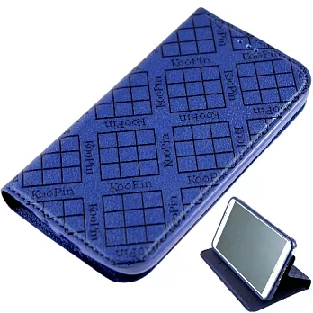 KooPin Samsung Galaxy CORE Plus (G350/G3500) 隱磁系列 超薄可立式側掀皮套伯爵藍
